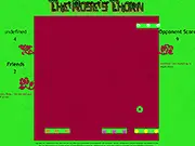 The Rose's Thorn arcade game screenshot showing a paddle deflecting an attack while a 'paddler friend' auxiliary weapon fires back at pixelated enemies; Play The Rose's Thorn free online
