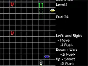 Screenshot of the Turn Based Space Shooter game showing a small spaceship moving across a grid, avoiding obstacles and targeting enemy ships