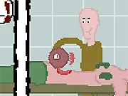 Comics + Games = ? free online game screenshot showing a character jumping between two comic book panels with puzzle elements