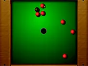 One Hole Pool free online billiards game showing red balls, a black ball, and a single pocket