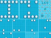 Letter Fix online game screenshot showing a partially missing word and a selection of letter balls available to complete the correct sequence.