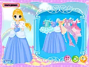 Victoria Princess Dress Up free online game image showing a character in a beautiful royal gown and tiara