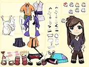 Baby Duck Dress Up free online game featuring a cute cartoon duck character wearing accessories