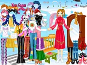 Mandy Hippie Dress Up free online game image featuring a character in a stylish bohemian or hippie outfit