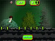 Gameplay screenshot of Ben10 Run Adventure free online game with Ben Tennyson running and jumping