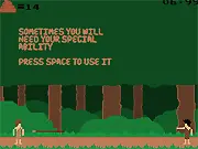 Gameplay screenshot from Reach the Toilet 2, showing a distressed character attempting to navigate a complex, obstacle-filled maze towards a toilet