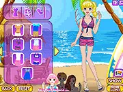 Summer Friends Dress Up free online fashion game featuring pretty ladies trying on a variety of summery outfits and accessories.