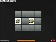 Gameplay screenshot of Funny Cartoon Cars Memory free online game with hidden squares and cartoon vehicles