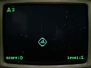 Astroids free online game, classic retro shooter, defend Earth from asteroids, space game with bonuses and high scores