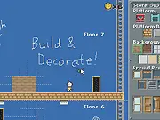 Free online God's Tower builder game with character creating platforms to climb