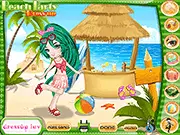 Beach Party Dress Up game online free summer fashion swimsuit cover-up accessories