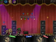 Frontman game screenshot showing a rock star running and jumping on a musical platformer level, play free online game
