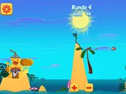 Gameplay screenshot of Moto X3M featuring a dirt bike performing a flip over a set of explosive traps