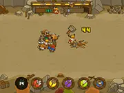 Nordic Kingdom strategic action game screenshot showing Viking troops attacking an enemy castle for gold coins
