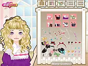 Cute Doll Makeup & Dress Up game screenshot showing the character Ashley wearing flawless makeup and a fashionable outfit.