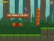 Unfair Ninja free online game, challenging invisible obstacle platformer, difficult ninja training course game, test your memory