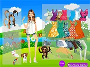 Screenshot of Summer Girl Style dress up game showing a girl model in a stylish summer outfit with a selection of new collection clothes and fashion items