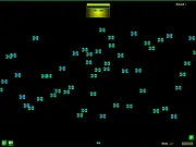 Screenshot of Cross Over free online arcade game showing a character preparing to cross a road filled with cars to reach a treasure chest.