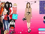 After-hours Cocktails dress up game screenshot, young lady getting ready for girls' night out, free online styling game
