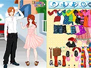 Play Anime Childhood Friends Dress Up free online game, styling two friends with cute outfits for their trip