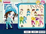 Snow Ski Girls free online winter sports fashion and dress up game