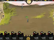 Conquer The Castle free online strategy game screenshot showing medieval units attacking an enemy stronghold with towers built on the side
