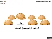 The Shell Game Xtreme online, play free guessing game, cup shuffle speed challenge, fast-paced brain game