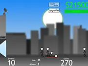 Turret Tower Attack 2 free online tower defense game screen showing a turret shooting at stickmen and a tank, play free game on PlayArcadeHub