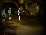 Play Cave Escape GH online free, multiplayer adventure game, rescue trapped friends, solve cave puzzles