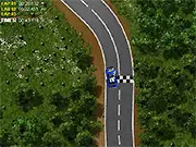Play Burn Rubber free online, a fast-paced arcade racing game featuring a car speeding on a track with smoke from burning tires.