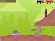 A screenshot from Escape From Slugville showing the player character in a strange, colorful environment, near a flaming ball object and a locked door.