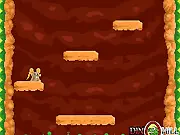 The Snake Jump free online game screenshot, a mouse jumping on platforms inside a snake