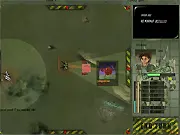 Terra Strike online game screenshot showing an isometric grid battlefield with two mechs engaging in turn-based combat