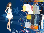 Margys Dressup game online, play free fashion mix and match, stunning dresses and pants, Margys' outfit selection
