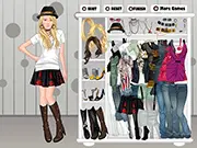 Blonde Girl Dress Up free online game, casual fashion outfits and styling