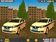 Renault Differences free online game screenshot, finding differences between two pictures of a Renault car, play free puzzle game