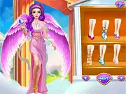 Dress up game for Greek Goddess with heavenly wings, free online on PlayArcadeHub