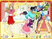 Halloween Couple Dress-Up online game screenshot showing a boy and girl being styled in prince and princess costumes for a themed party.
