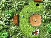 Play Easter Golf free online game, mini-putt with egg bonuses, aiming and shooting game, holiday themed golf course