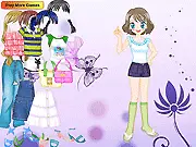 Elenor Dressup online fashion game, dressing up a girl with dresses and accessories