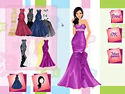 Cocktail Fashion Dress-Up online game showing a character wearing an elegant formal gown and accessories, play free