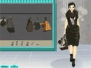 Grey Collections fashion dress up game online screenshot, styling a model in grey clothes