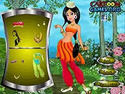 Princess Jasmine Dress Up game screenshot, playing free online fashion game