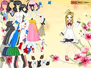 Josalind Doll Dressup free online game screen showing a doll and various outfits and dresses to choose from