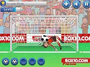 Ragdoll Goalie game screenshot, funny character attempting to save a football using ragdoll physics. Play free online on PlayArcadeHub.
