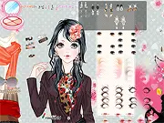 Bohemian Beauty Dressup free online game featuring a girl in a stylish boho-chic outfit with flowing skirt and floral top