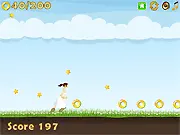 Amazing Awesome Girl running online free game, classic jump and run platformer, coin collection, PlayArcadeHub