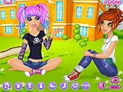 Emo Cousin free online dress up game, alternative fashion styling, Emo style clothing and accessories