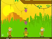King of the Jungle game screenshot, an explorer team navigating a jungle environment. Play free classic adventure game online.