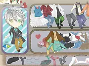 Amour Sucre Dressing game screenshot showing a female character being styled in a trendy high school outfit with accessories